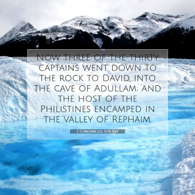 Picture 07 - 1 Chronicles 11:15 KJV - Now three of the thirty captains went down to the - Bible Verse Picture