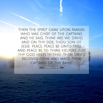 Picture 07 - 1 Chronicles 12:18 KJV - Then the spirit came upon Amasai, who was chief - Bible Verse Picture
