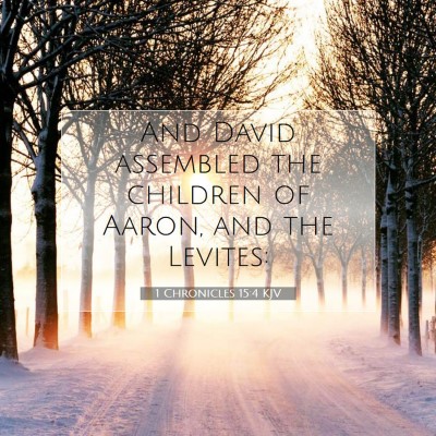 Picture 07 - 1 Chronicles 15:4 KJV - And David assembled the children of Aaron, and - Bible Verse Picture