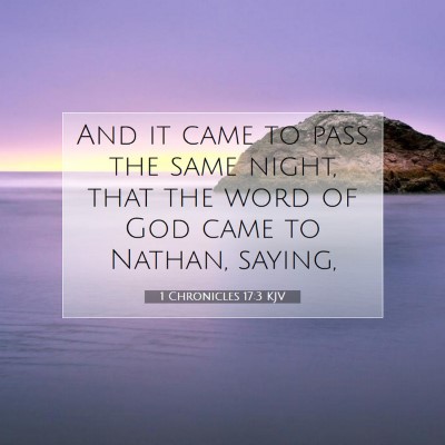 Picture 07 - 1 Chronicles 17:3 KJV - And it came to pass the same night, that the word - Bible Verse Picture