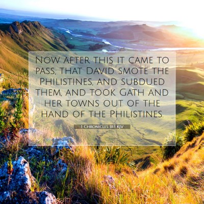 Picture 07 - 1 Chronicles 18:1 KJV - Now after this it came to pass, that David smote - Bible Verse Picture