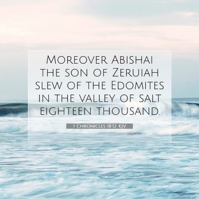 Picture 07 - 1 Chronicles 18:12 KJV - Moreover Abishai the son of Zeruiah slew of the - Bible Verse Picture