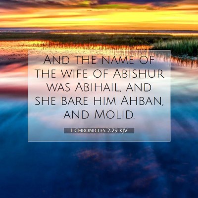 Picture 07 - 1 Chronicles 2:29 KJV - And the name of the wife of Abishur was Abihail, - Bible Verse Picture