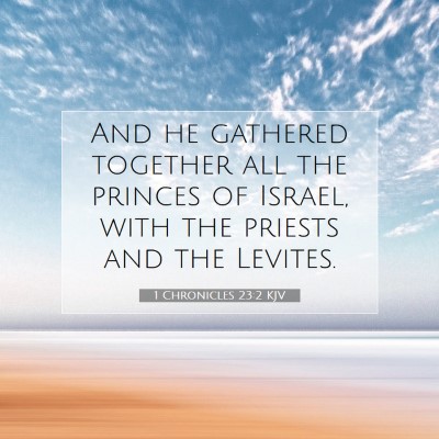 Picture 07 - 1 Chronicles 23:2 KJV - And he gathered together all the princes of - Bible Verse Picture