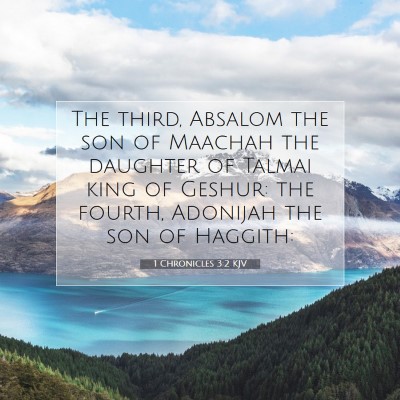 Picture 07 - 1 Chronicles 3:2 KJV - The third, Absalom the son of Maachah the - Bible Verse Picture