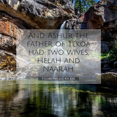 Picture 07 - 1 Chronicles 4:5 KJV - And Ashur the father of Tekoa had two wives, - Bible Verse Picture