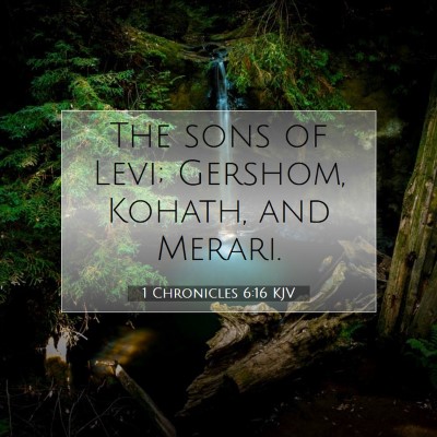 Picture 07 - 1 Chronicles 6:16 KJV - The sons of Levi; Gershom, Kohath, and - Bible Verse Picture