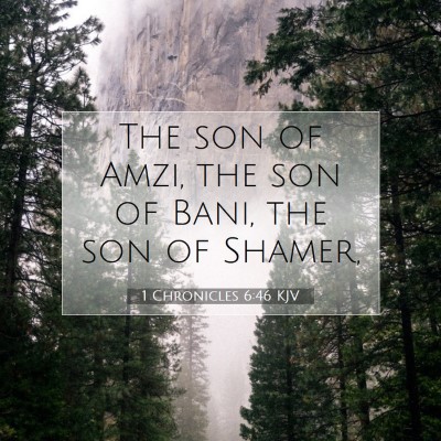 Picture 07 - 1 Chronicles 6:46 KJV - The son of Amzi, the son of Bani, the son of - Bible Verse Picture