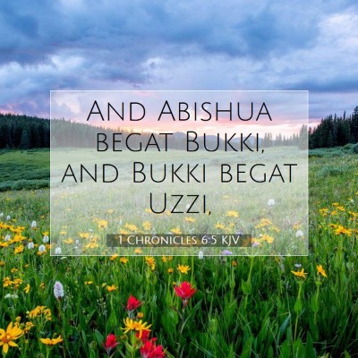 Picture 07 - 1 Chronicles 6:5 KJV - And Abishua begat Bukki, and Bukki begat - Bible Verse Picture