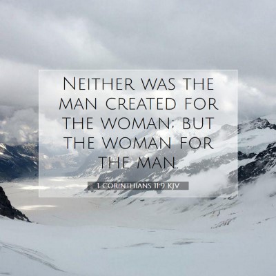 Picture 07 - 1 Corinthians 11:9 KJV - Neither was the man created for the woman; but - Bible Verse Picture