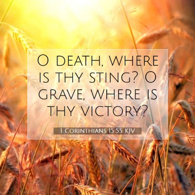 Picture 07 - 1 Corinthians 15:55 KJV - O death, where is thy sting? O grave, where is - Bible Verse Picture