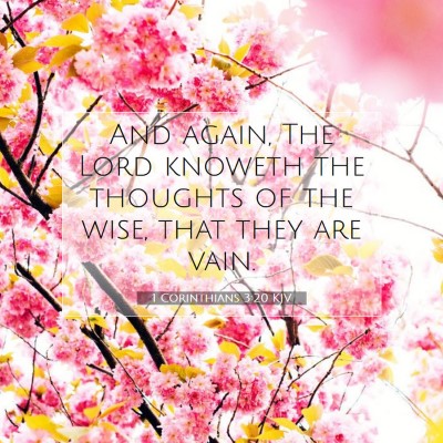 Picture 07 - 1 Corinthians 3:20 KJV - And again, The Lord knoweth the thoughts of the - Bible Verse Picture