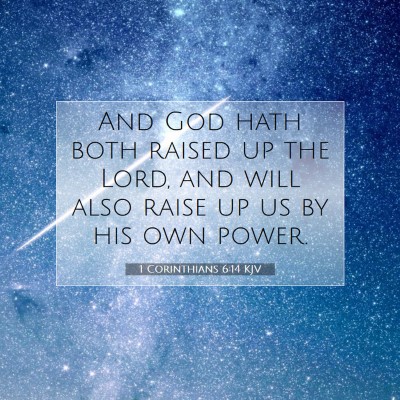 Picture 07 - 1 Corinthians 6:14 KJV - And God hath both raised up the Lord, and will - Bible Verse Picture