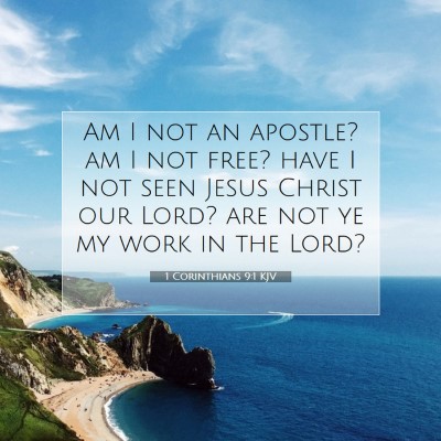 Picture 07 - 1 Corinthians 9:1 KJV - Am I not an apostle? am I not free? have I not - Bible Verse Picture