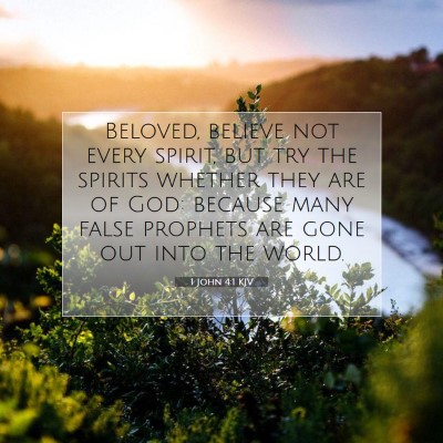 Picture 07 - 1 John 4:1 KJV - Beloved, believe not every spirit, but try the - Bible Verse Picture