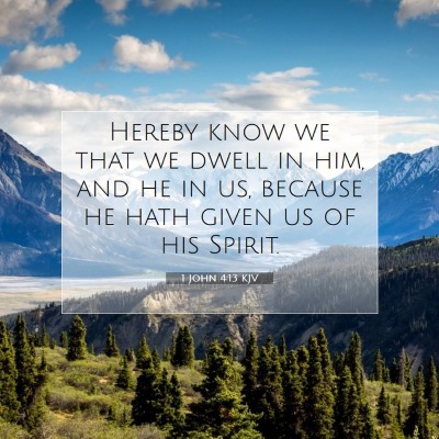 Picture 07 - 1 John 4:13 KJV - Hereby know we that we dwell in him, and he in - Bible Verse Picture