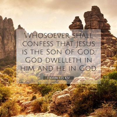 Picture 07 - 1 John 4:15 KJV - Whosoever shall confess that Jesus is the Son of - Bible Verse Picture