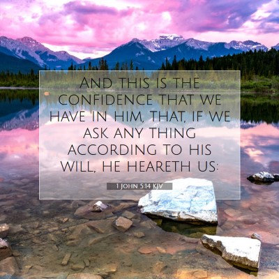 Picture 07 - 1 John 5:14 KJV - And this is the confidence that we have in him, - Bible Verse Picture