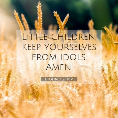 Picture 07 - 1 John 5:21 KJV - Little children, keep yourselves from idols. - Bible Verse Picture