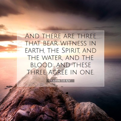 Picture 07 - 1 John 5:8 KJV - And there are three that bear witness in earth, - Bible Verse Picture