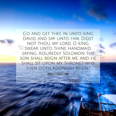 Picture 07 - 1 Kings 1:13 KJV - Go and get thee in unto king David, and say unto - Bible Verse Picture