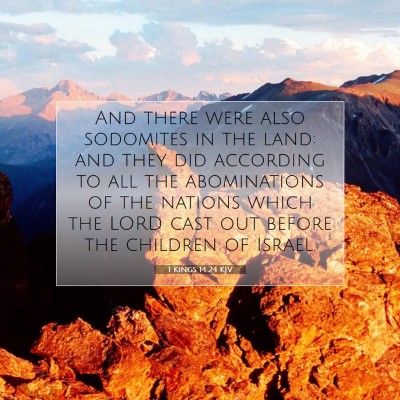 Picture 07 - 1 Kings 14:24 KJV - And there were also sodomites in the land: and - Bible Verse Picture
