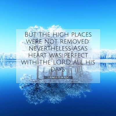 Picture 07 - 1 Kings 15:14 KJV - But the high places were not removed: - Bible Verse Picture