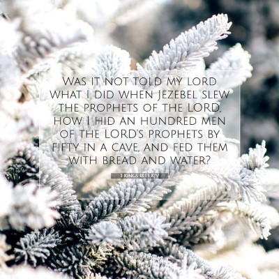 Picture 07 - 1 Kings 18:13 KJV - Was it not told my lord what I did when Jezebel - Bible Verse Picture