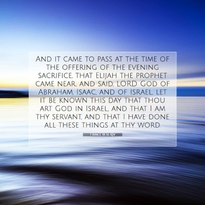Picture 07 - 1 Kings 18:36 KJV - And it came to pass at the time of the offering - Bible Verse Picture