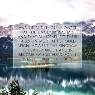 Picture 07 - 1 Kings 2:15 KJV - And he said, Thou knowest that the kingdom was - Bible Verse Picture
