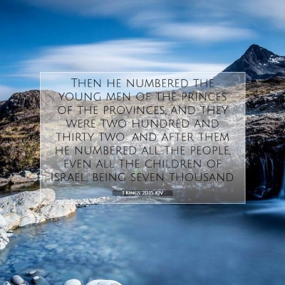 Picture 07 - 1 Kings 20:15 KJV - Then he numbered the young men of the princes of - Bible Verse Picture