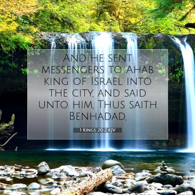 Picture 07 - 1 Kings 20:2 KJV - And he sent messengers to Ahab king of Israel - Bible Verse Picture