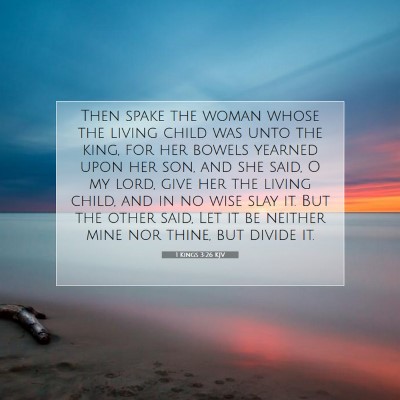 Picture 07 - 1 Kings 3:26 KJV - Then spake the woman whose the living child was - Bible Verse Picture