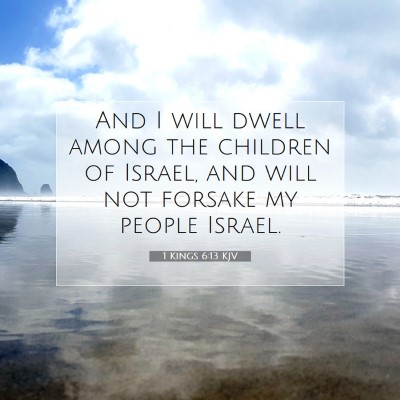 Picture 07 - 1 Kings 6:13 KJV - And I will dwell among the children of Israel, - Bible Verse Picture