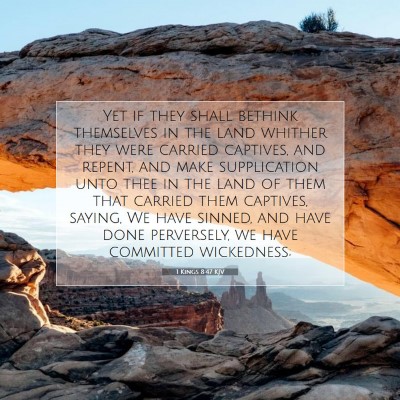 Picture 07 - 1 Kings 8:47 KJV - Yet if they shall bethink themselves in the land - Bible Verse Picture