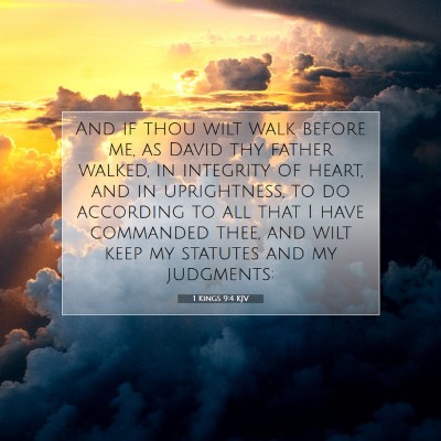 Picture 07 - 1 Kings 9:4 KJV - And if thou wilt walk before me, as David thy - Bible Verse Picture