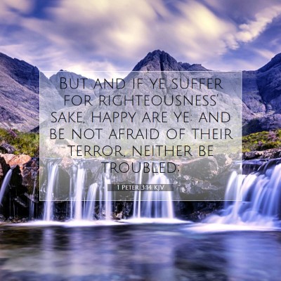 Picture 07 - 1 Peter 3:14 KJV - But and if ye suffer for righteousness' sake, - Bible Verse Picture