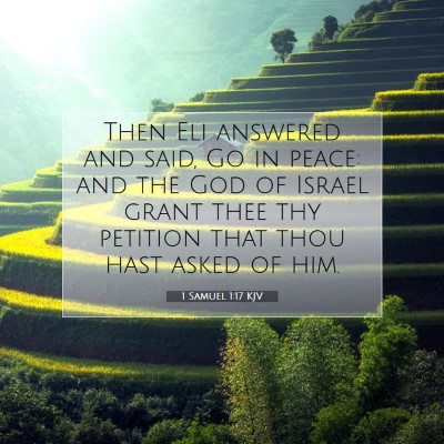 Picture 07 - 1 Samuel 1:17 KJV - Then Eli answered and said, Go in peace: and the - Bible Verse Picture
