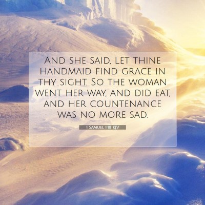 Picture 07 - 1 Samuel 1:18 KJV - And she said, Let thine handmaid find grace in - Bible Verse Picture
