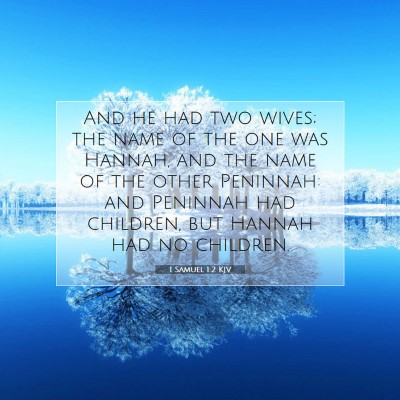Picture 07 - 1 Samuel 1:2 KJV - And he had two wives; the name of the one was - Bible Verse Picture