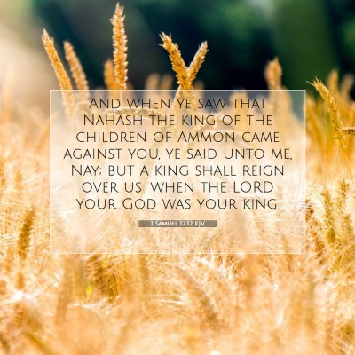 Picture 07 - 1 Samuel 12:12 KJV - And when ye saw that Nahash the king of the - Bible Verse Picture