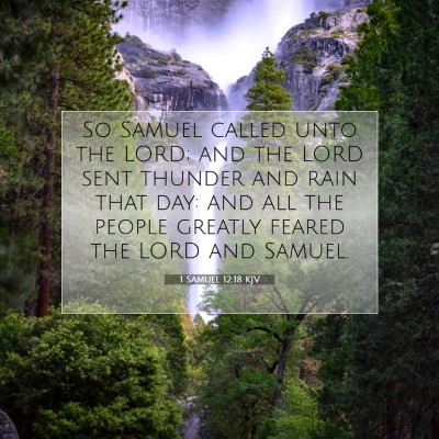 Picture 07 - 1 Samuel 12:18 KJV - So Samuel called unto the LORD; and the LORD sent - Bible Verse Picture