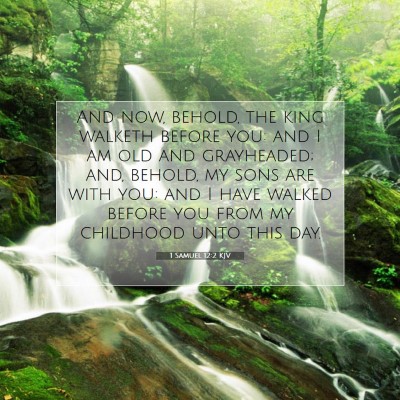 Picture 07 - 1 Samuel 12:2 KJV - And now, behold, the king walketh before you: and - Bible Verse Picture