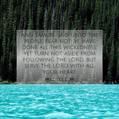 Picture 07 - 1 Samuel 12:20 KJV - And Samuel said unto the people, Fear not: ye - Bible Verse Picture