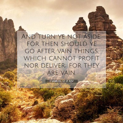 Picture 07 - 1 Samuel 12:21 KJV - And turn ye not aside: for then should ye go - Bible Verse Picture