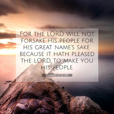 Picture 07 - 1 Samuel 12:22 KJV - For the LORD will not forsake his people for his - Bible Verse Picture