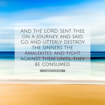 Picture 07 - 1 Samuel 15:18 KJV - And the LORD sent thee on a journey, and said, Go - Bible Verse Picture