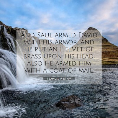Picture 07 - 1 Samuel 17:38 KJV - And Saul armed David with his armor, and he put - Bible Verse Picture