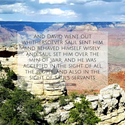 Picture 07 - 1 Samuel 18:5 KJV - And David went out whithersoever Saul sent him, - Bible Verse Picture
