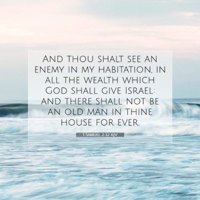 Picture 07 - 1 Samuel 2:32 KJV - And thou shalt see an enemy in my habitation, in - Bible Verse Picture